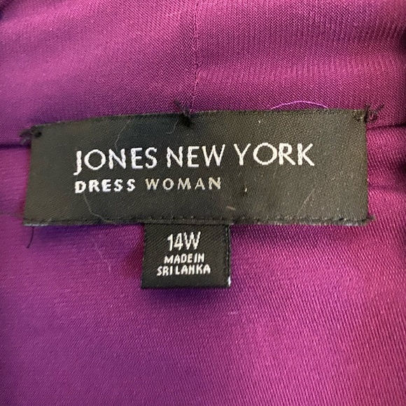 NWT-Jones New York Purple Dress Size 14W - Picture 3 of 6